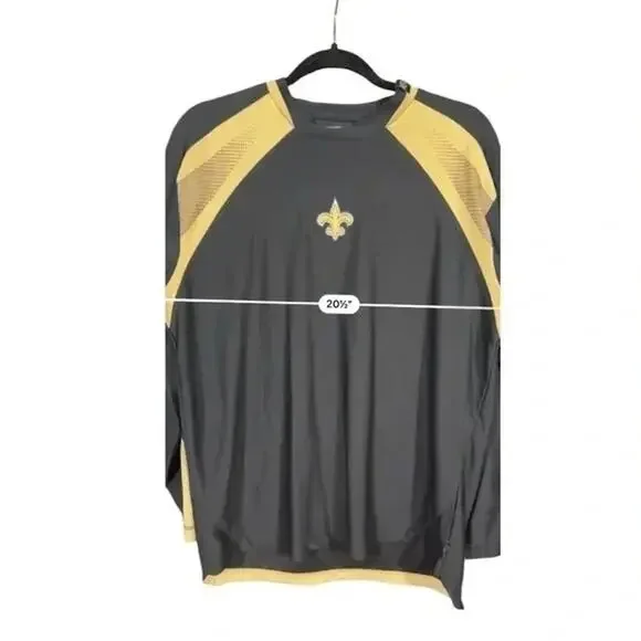 NFL New Orleans Saints Performance Long Sleeve Shirt Men M Athletic - Picture 7 of 8